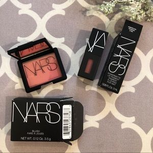 Lux Samples Nars Blush Orgasm & Liquid Lipstick
